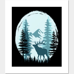 Exploring Deer Majesty in the Forest Posters and Art